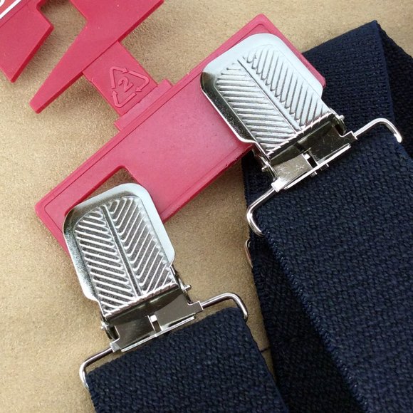 Dickies - Suspenders - Black with Stainless Steel and Leather Details - W/ Tags - Picture 4 of 6